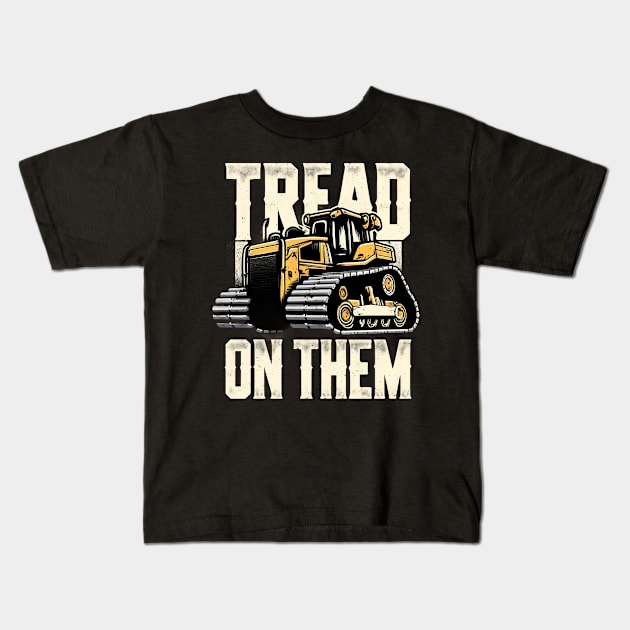 Tread On Them Bold Statement Yellow and Black Kids T-Shirt by ThatVibe